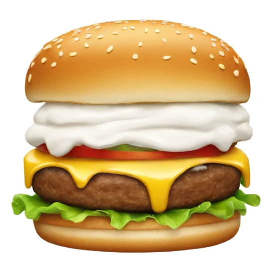 burger with white cream in it sticker