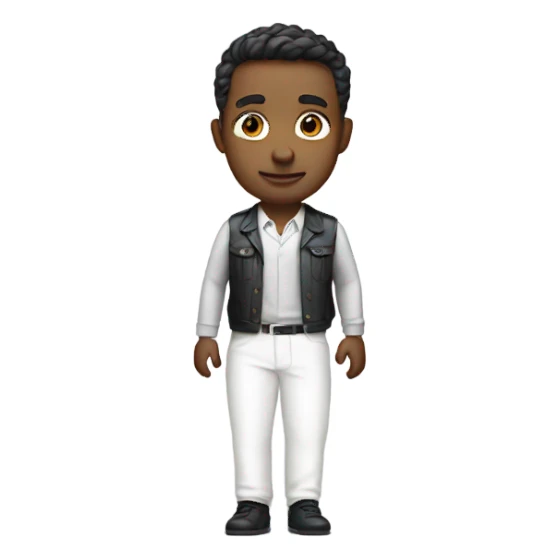 man wearing a white skirt sticker