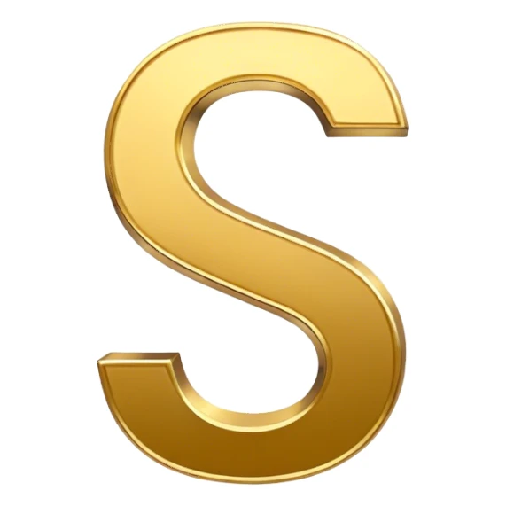 The letter S ￼ sticker