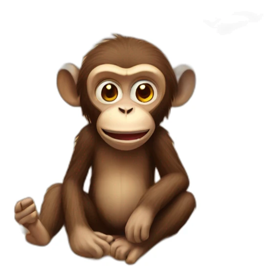 Drunk monkey in the dessert sticker