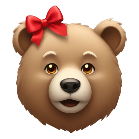 Bear with the red bow sticker