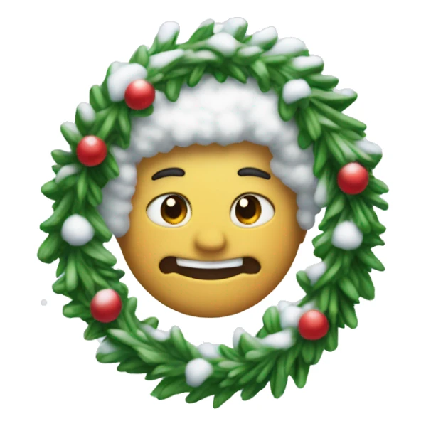 snow and garland sticker