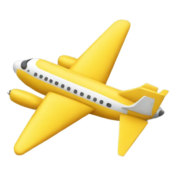 A yellow airplane aside sticker