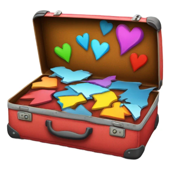 Broken heart suitcase sticker