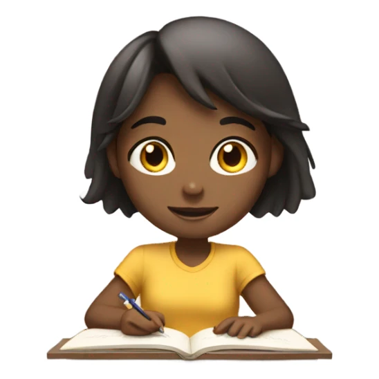 Girl studying  sticker