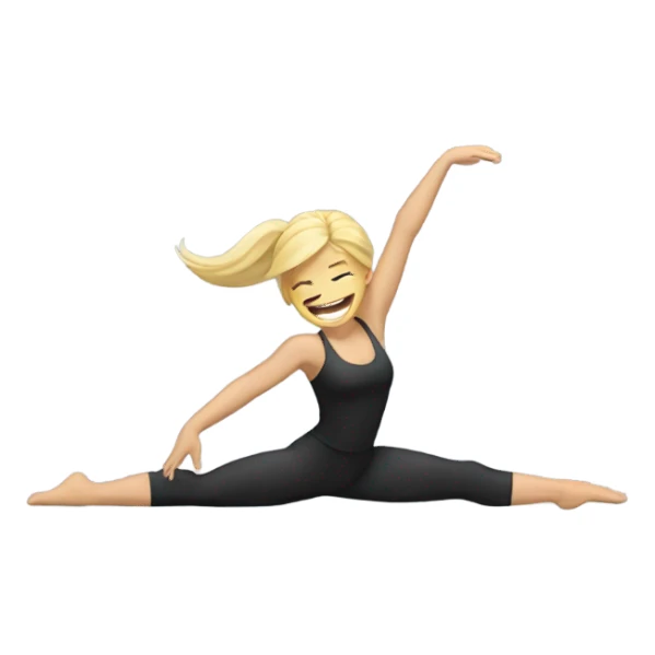 Blonde woman doing splits  sticker
