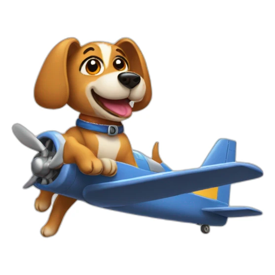 flying dog as a plane sticker