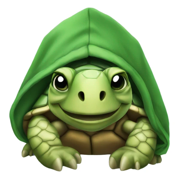 Turtle with a hoodie sticker