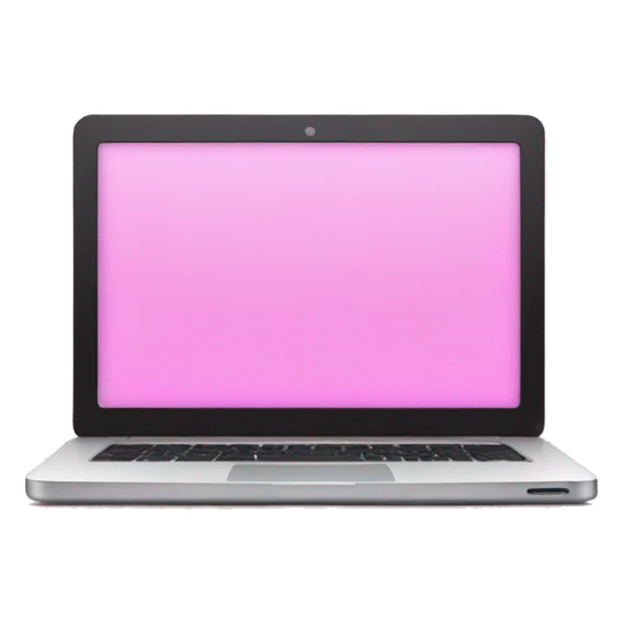 laptop with pink screen sticker