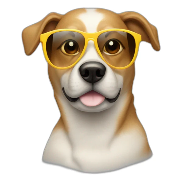Hund mit sonnenbrille sticker