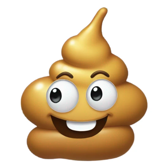 a rainbow happy poop sticker