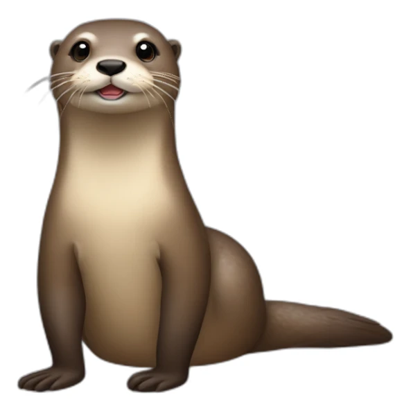 Loutre qui nagé sur le dos sticker