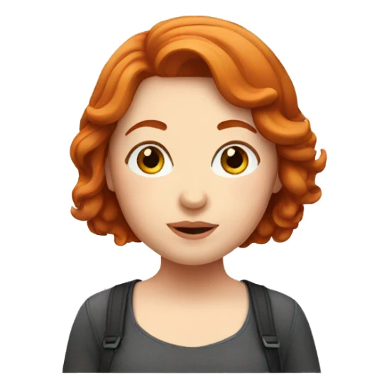 plump redhead girl sticker