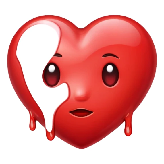 Melting heart sticker
