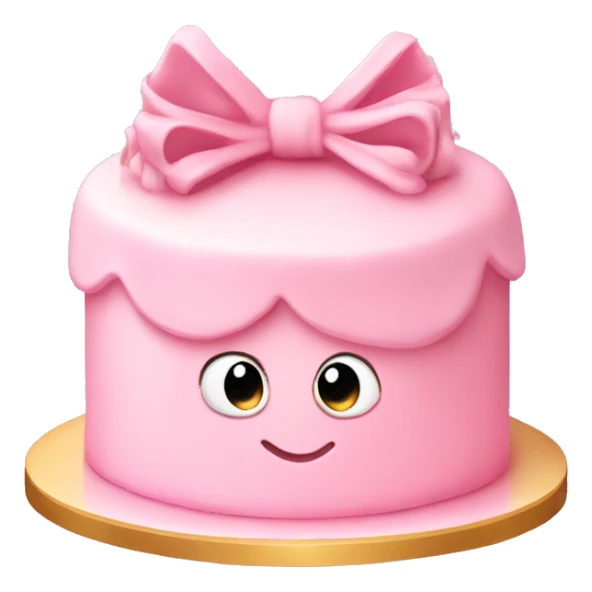 light pink cake with mini bows  sticker