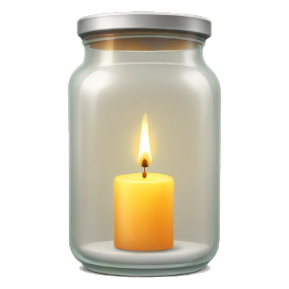 Candle in jar sticker
