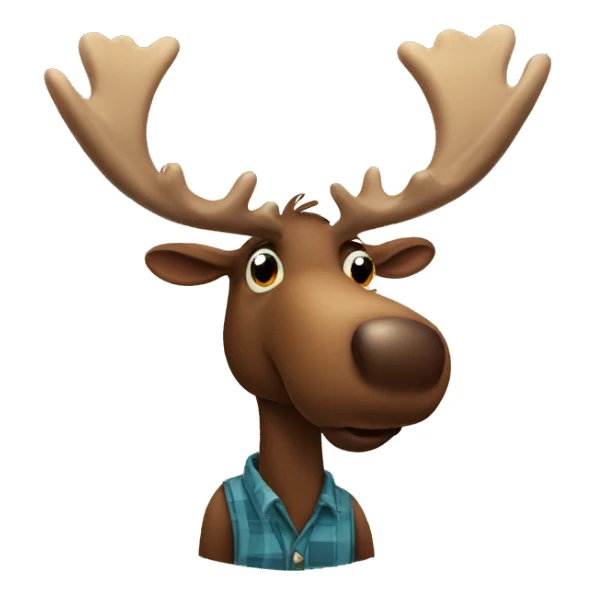 moose blowing a kiss sticker