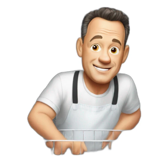 Tom hanks as a dishwasher sticker