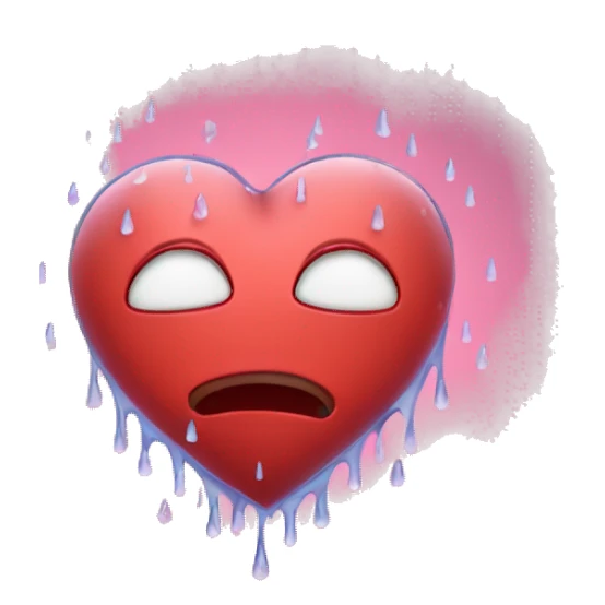 heart with rain sticker