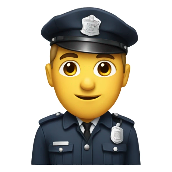 a short policeman sticker