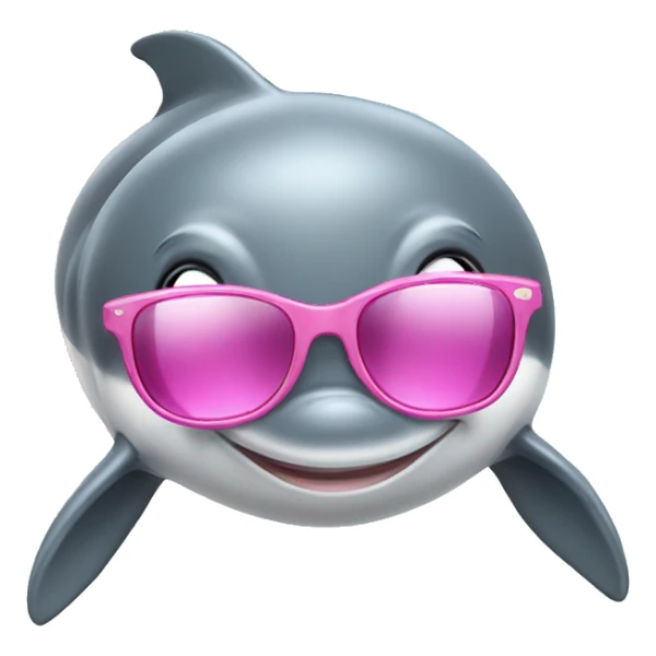 dolphin with pink sunglasses sticker