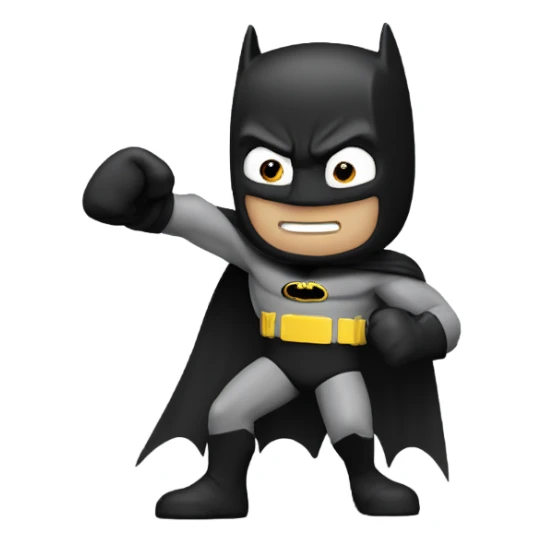 Batman winding up a punch sticker