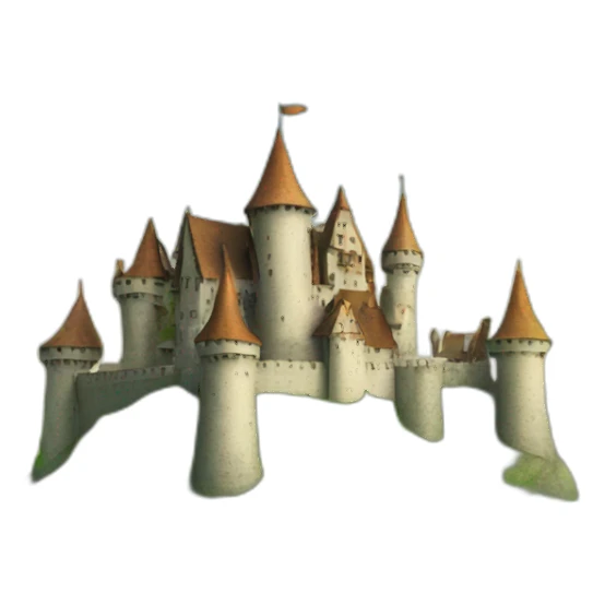 Castle with grass sticker