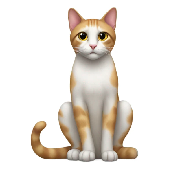 Cat on his knees  sticker