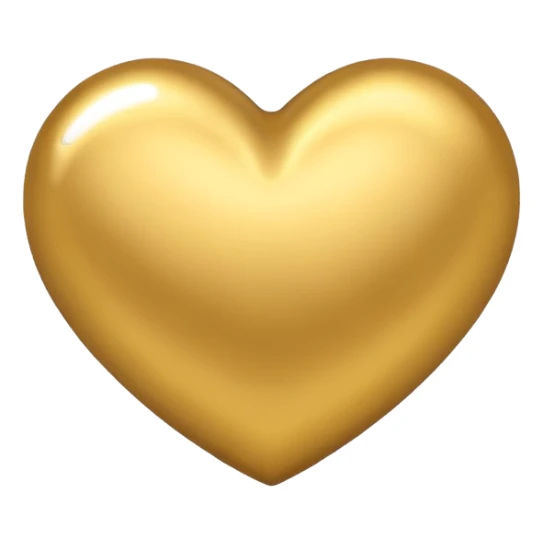 Gold colour small heart emoji sticker