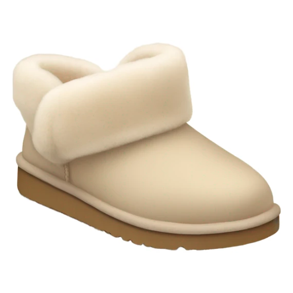 pastel beige cute ugg slippers sticker