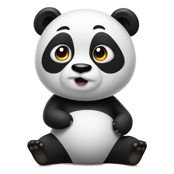 Panda shrugging sticker