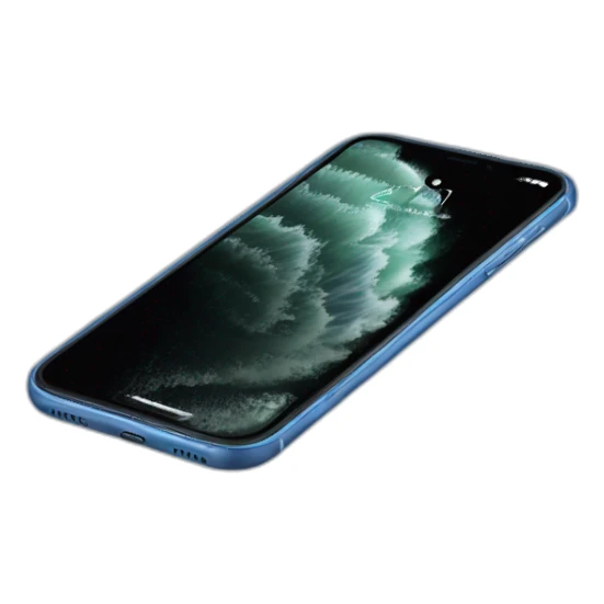 Un iPhone 15 Pro Max bleu realiste sticker