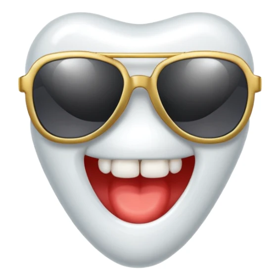 Tooth with sunglasses sticker