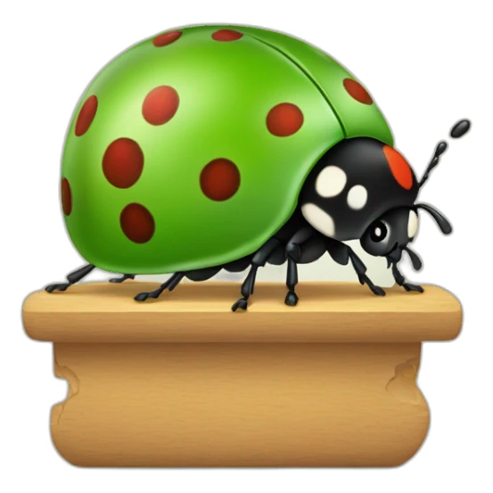 Coccinelle sur étagères sticker