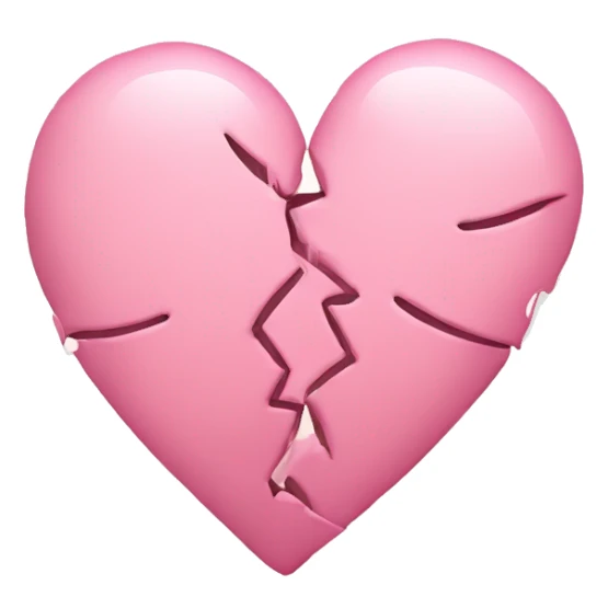 Soft pink broken heart  sticker