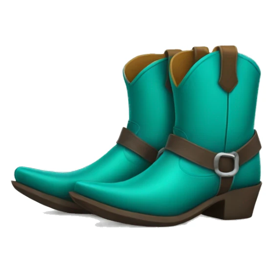 Teal cowboy boots  sticker