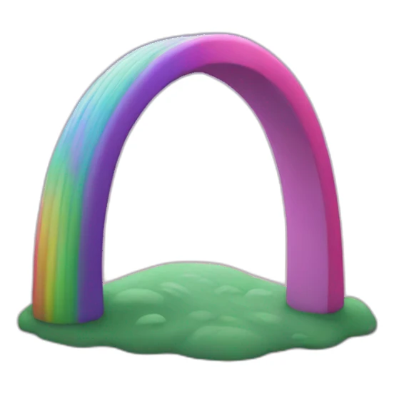 pink green purple rainbow arch sticker