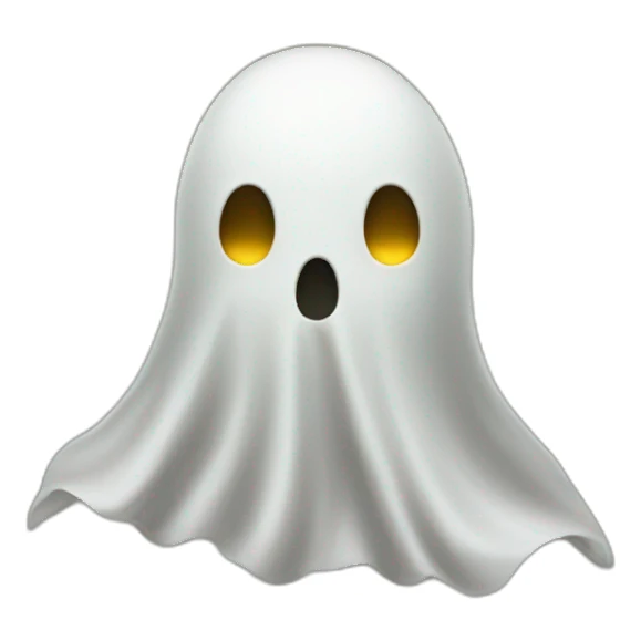 Kissing ghost sticker