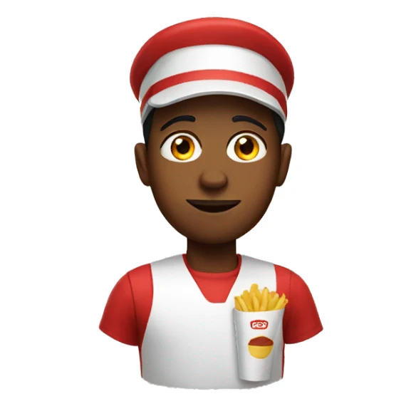 fast food worker sticker