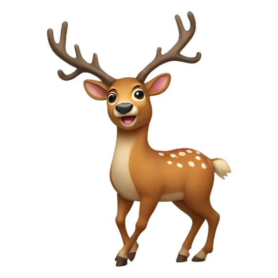 Dancing deer sticker