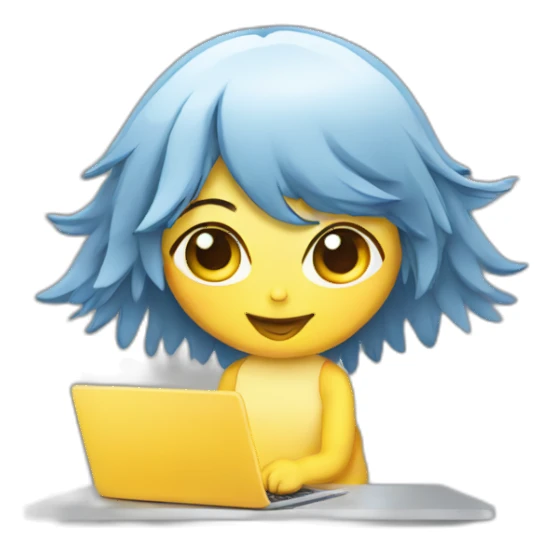 chick_on_laptop sticker