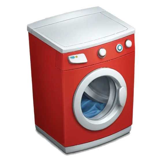 Red Washing machine sticker