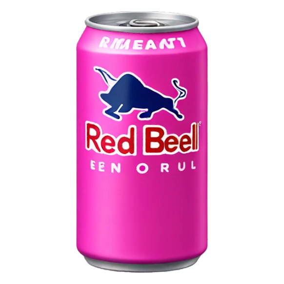 Pink redbull can sticker