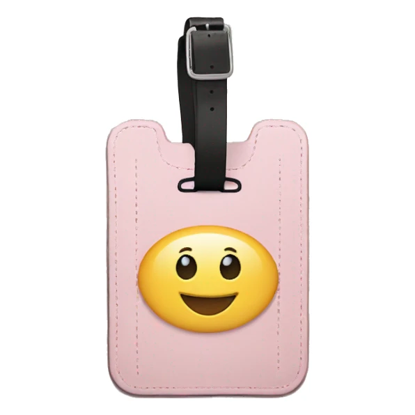 Light pink luggage tag sticker