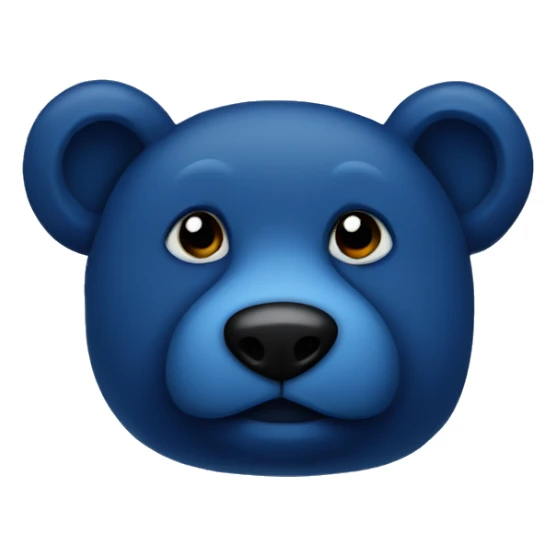 Dark blue teddy bear sticker