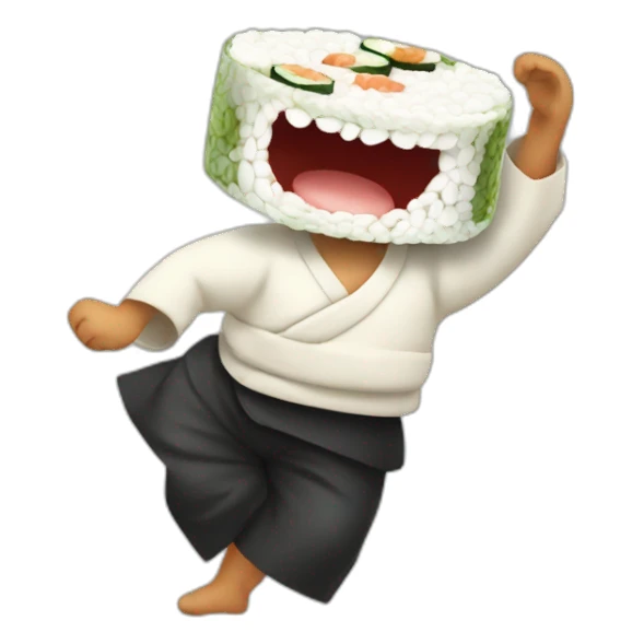 Dancing sushi sticker