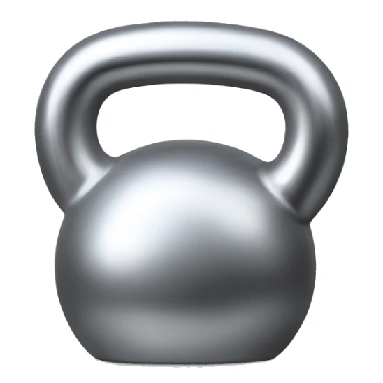 silver kettle bell sticker