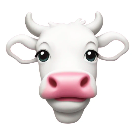 White heart with pink cow prints sticker