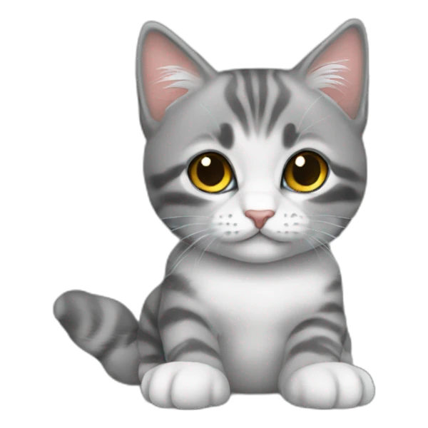 Chaton gris sticker