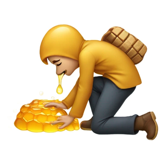 Person vomitting honey sticker